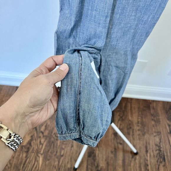 Ralph Lauren Chambray Coverall Baby Size 24 Months Denim Outfit GUC Button Snap - Picture 6 of 8